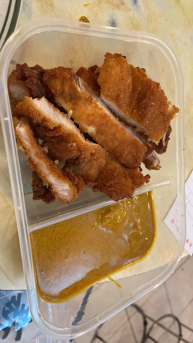半份豬扒要打包