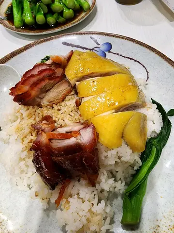 叉烧切鸡饭