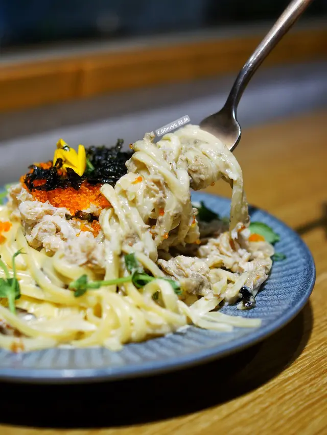 味噌蟹醬蟹籽蟹肉扁意粉