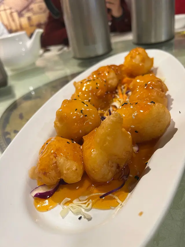 柑桔蜜脆蝦球
