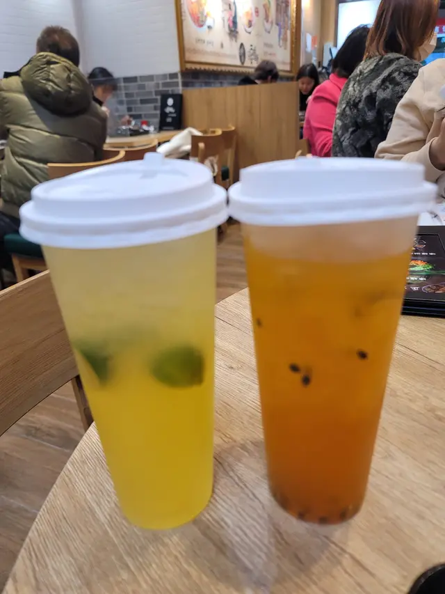 百香果茶 +$21 ,柑橘檸檬 +$15