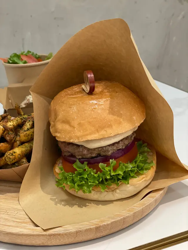 「葵」手工和牛漢堡、紫菜薯條、飲品