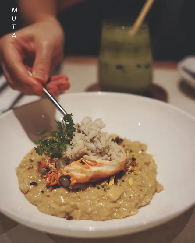 蟹肉蟹膏甲羅燒燉飯