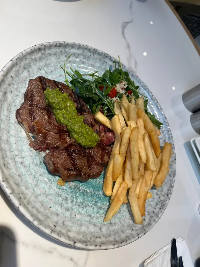 Mains  -  Steak  with  fries  (+$20)