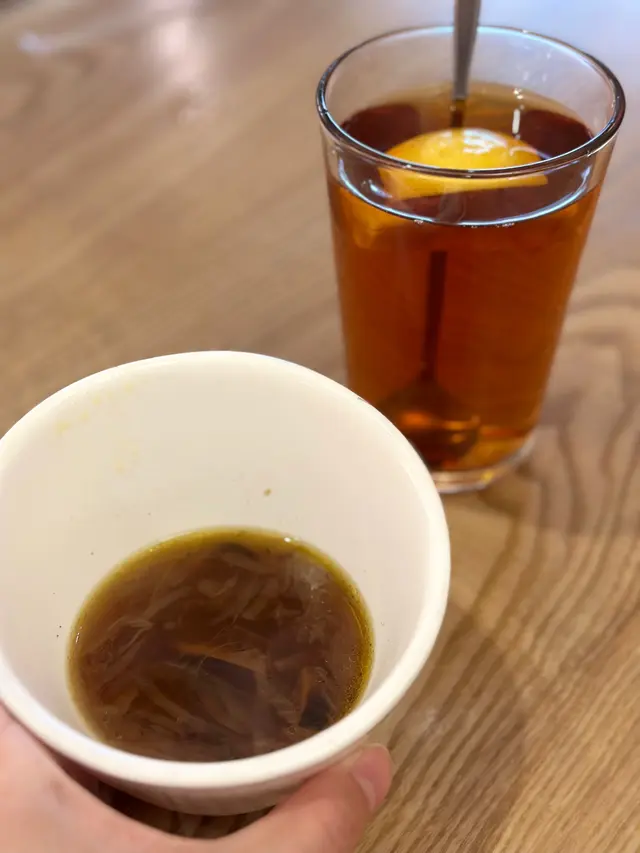 洋蔥湯 + 凍檸茶