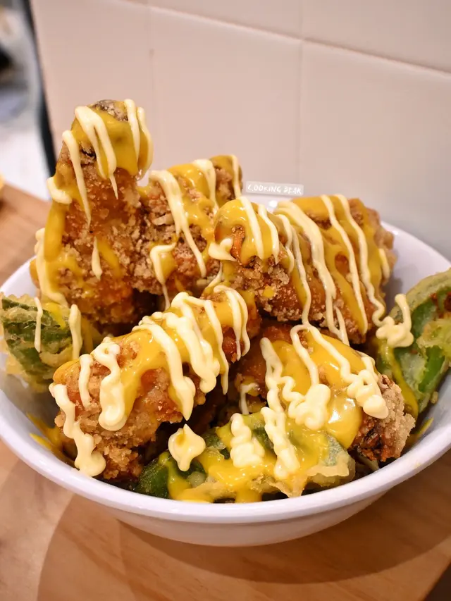 蜜糖芥末蛋黃醬炸雞山