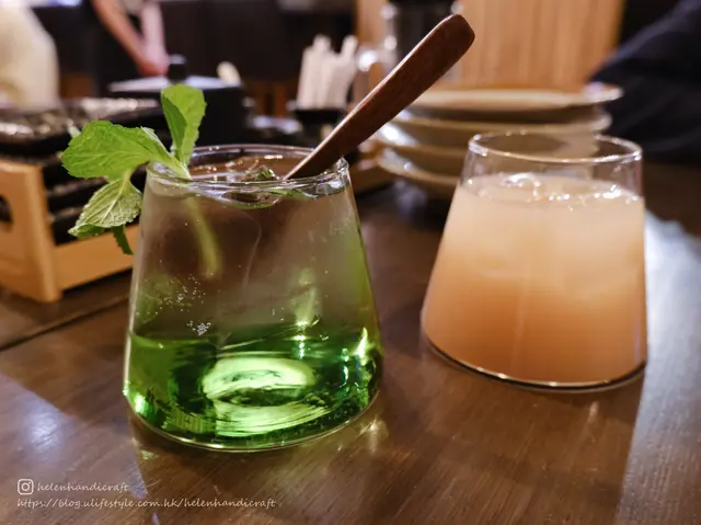 青蘋果梳打 & 日本和歌山白桃汁