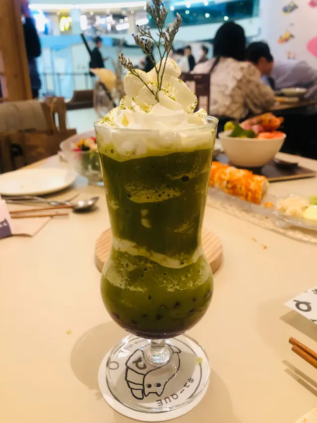 抹茶豆腐花紅豆沙冰