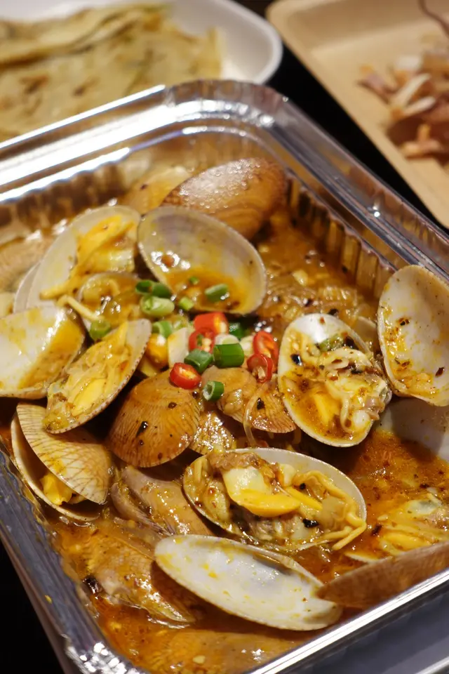 鍚紙焗麻辣粉絲花甲