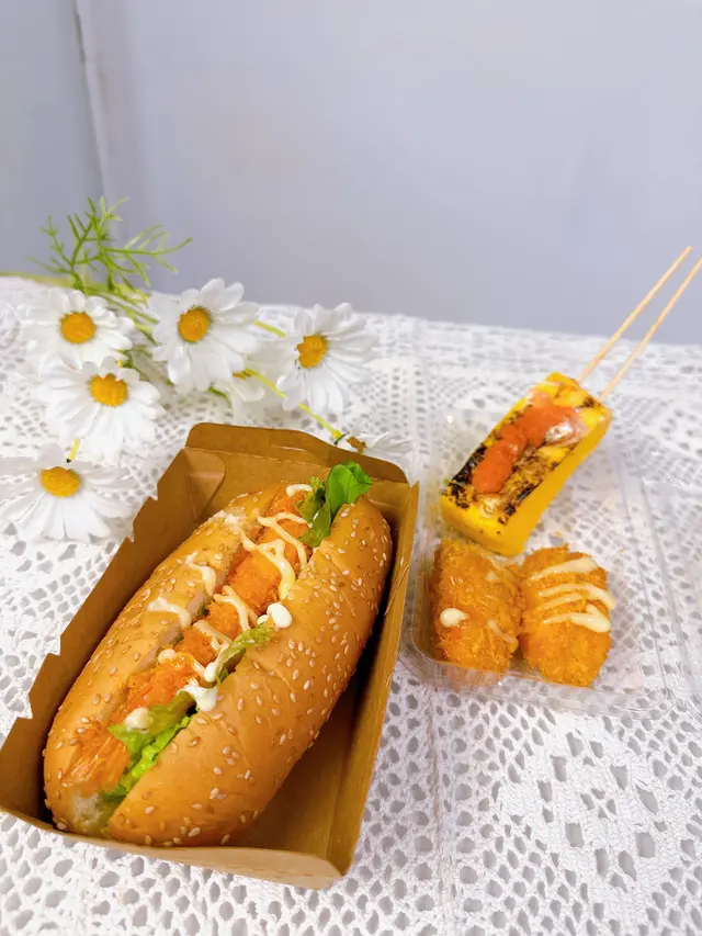 吉列蝦熱狗  明太子玉子燒