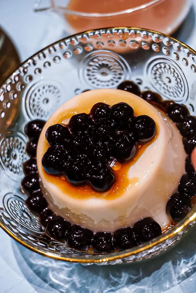 瀑布芋泥豆乳奶凍