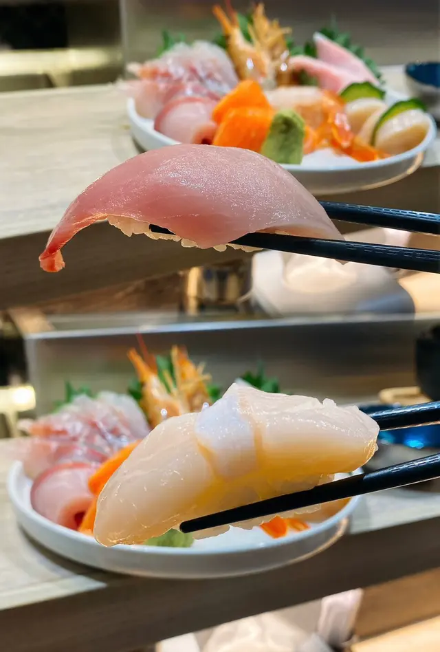 油甘魚、日本帆立貝