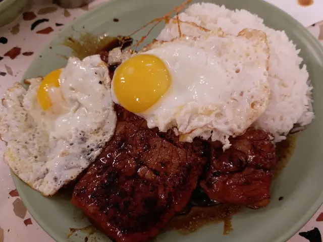 豉油皇厚切豬扒蛋飯