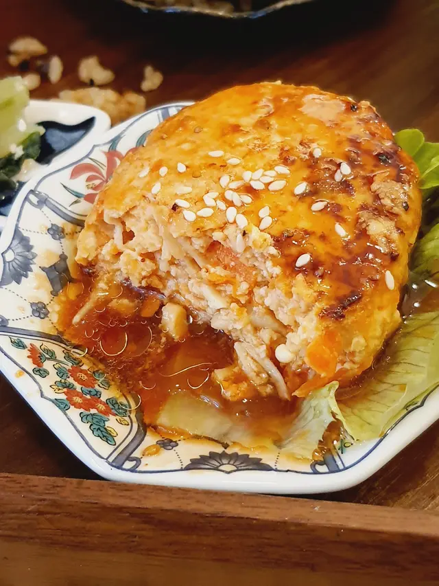 雞肉豆腐漢堡扒