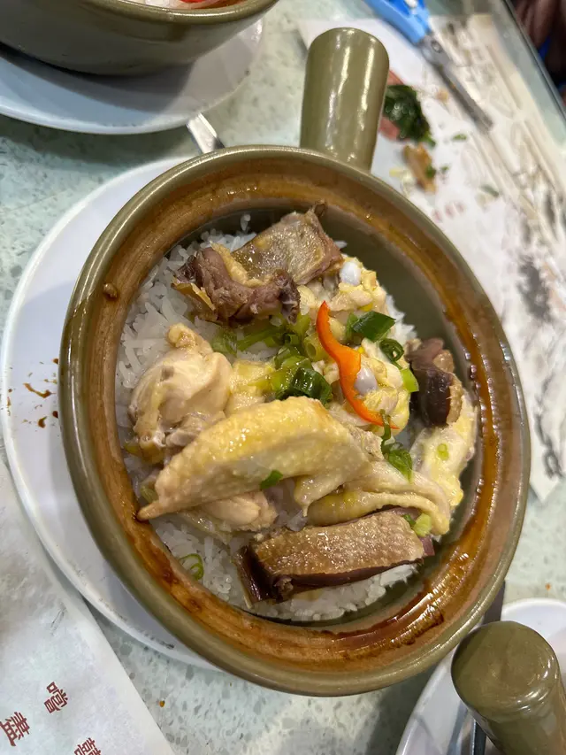 油鴨滑雞煲仔飯