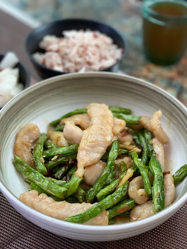XO醬四季豆炒豬頸肉