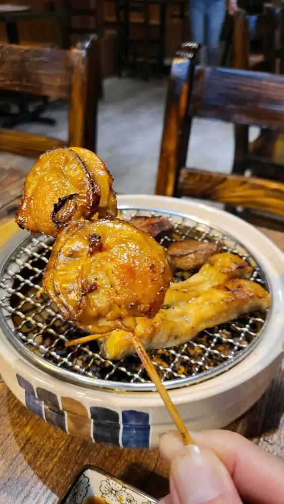 帆立貝煙燻串燒