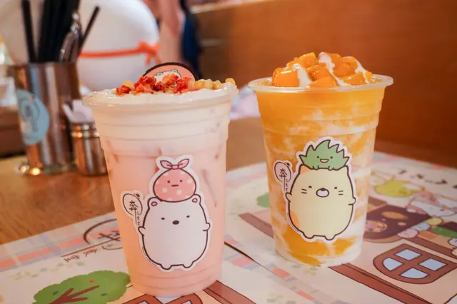 白熊草莓莎莎奶蓋 (杯) & 貓愛文芒果乳酪沙冰 (杯)