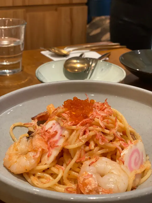 明太子鳳尾蝦意大利粉