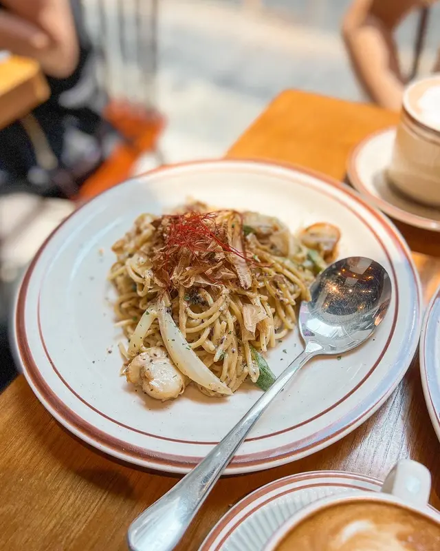 japanese creamy curry seafood mushroom pasta