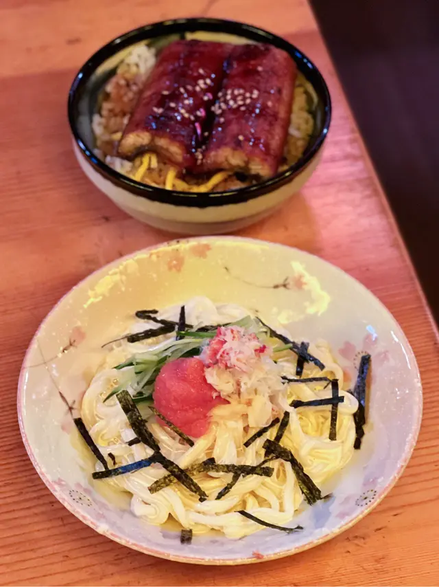 鮮蟹肉明太子蛋黃醬冷烏冬