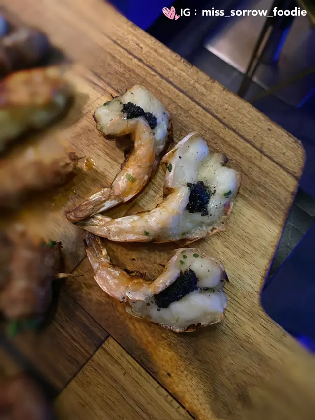 烤黑松露蝦串
