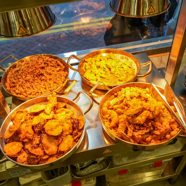 椒鹽茶樹菇, 南瓜天婦羅, 茄子天婦羅, 秋葵天婦羅