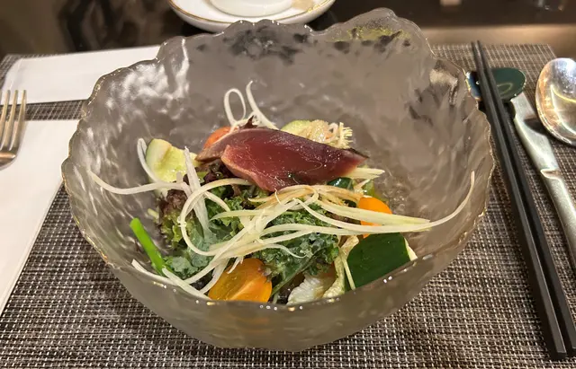 火炙鰹魚青木瓜沙律.