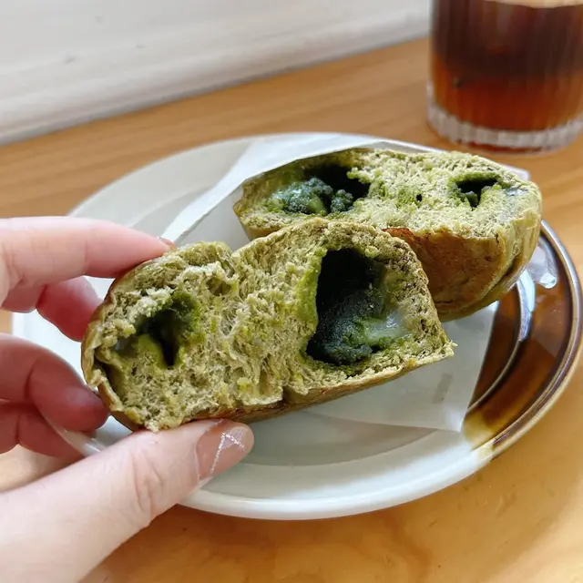 玄米茶奶酥麻糬貝果