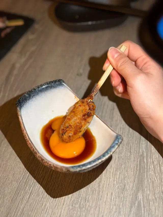 自家制月見免治雞肉軟骨