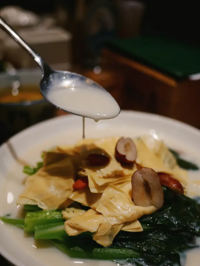 豆漿杞子鮮腐竹浸時蔬