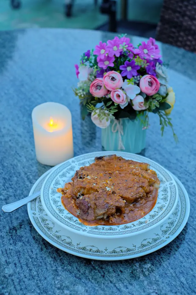 鵝肝醬焗豬扒飯 