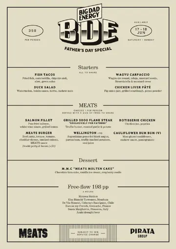 17th-18th June : Brunch 12:00-15:00   