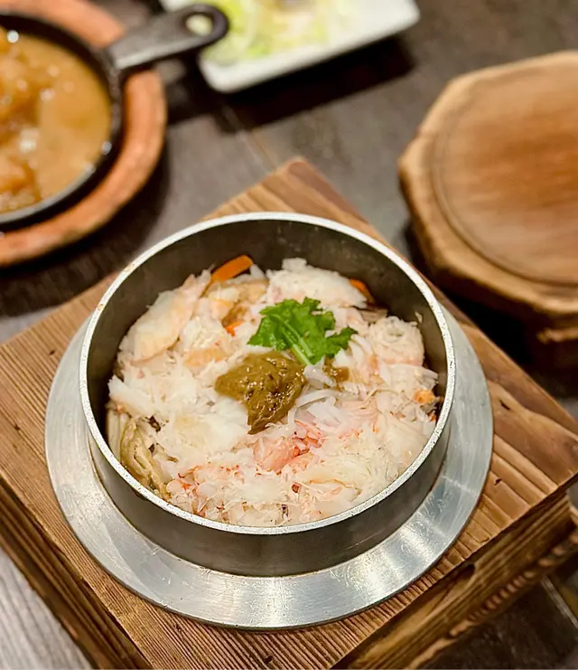 蟹肉釜飯