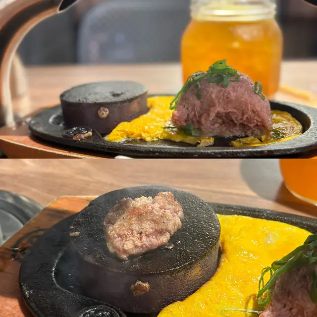 雞蛋和牛漢堡扒(M)