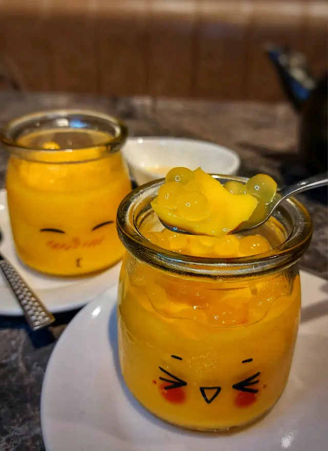 香芒爆爆珠凍布甸杯