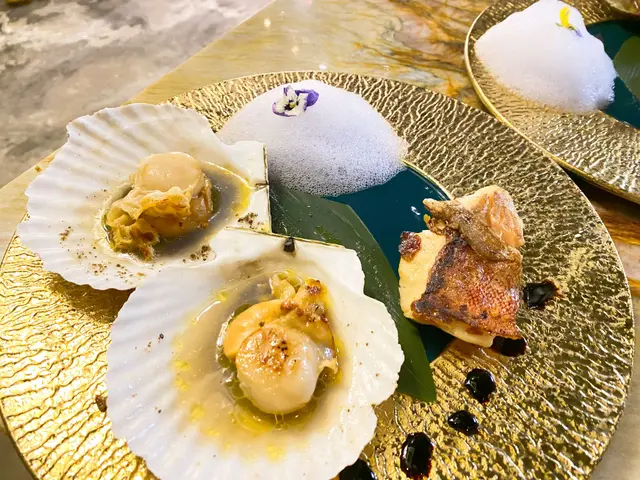 鐵板海鮮: 東星斑, 帆立貝