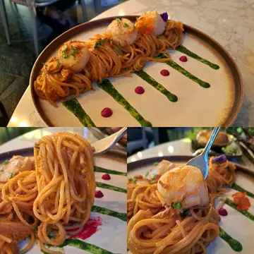 蝦汁帶子蟹肉意粉