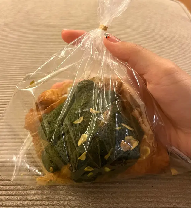 抹茶麻糬牛角包