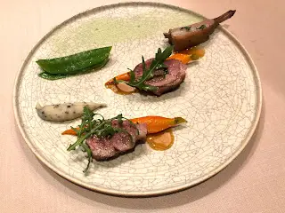 Roasted Averyron baby lamb