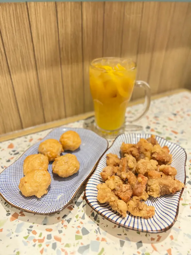 台式花枝丸,塔香鹽酥雞