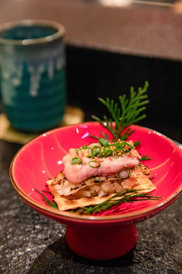 燒左口魚邊身金槍魚腩手卷