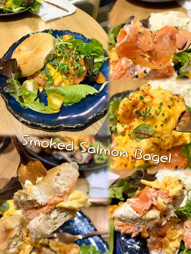 Smoked salmon bagel