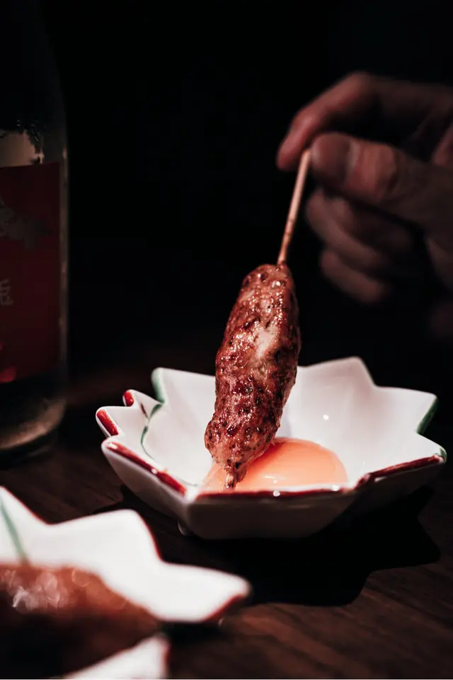 煙燻雞肉丸伴日本蛋黃