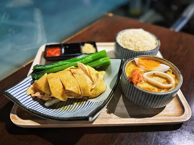 海南雞飯拼海鮮喇沙