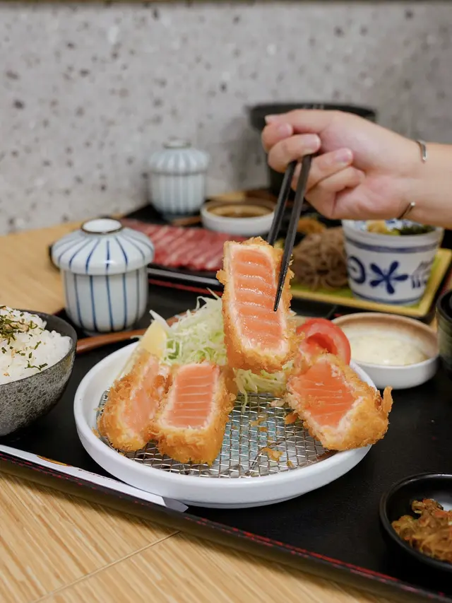 吉列三文魚柳定食