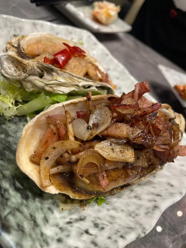 煙肉燒蠔 