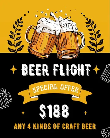 三心二意，拣唔到饮边只。Beer Flight 帮到你！一Set 可试 4款 🤩🤩