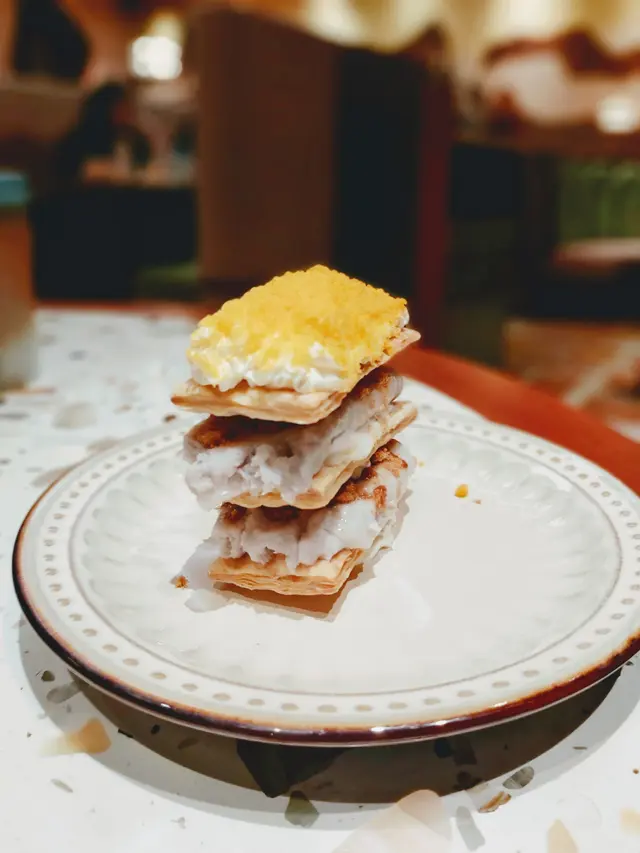 芋泥三Q酥皮拿破崙