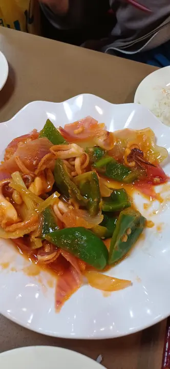 豉椒味菜炒鮮魷